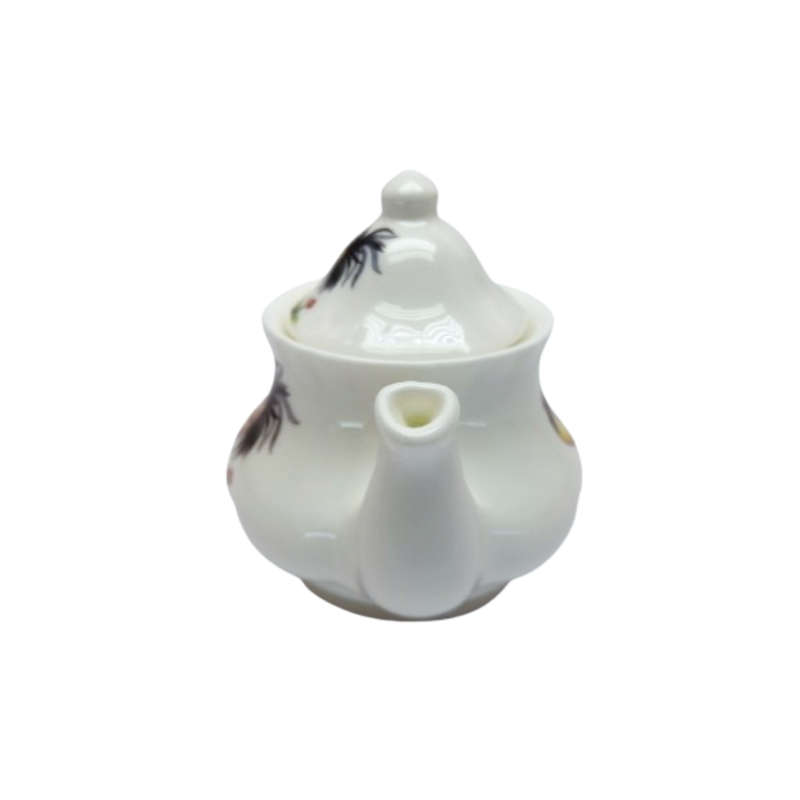 English Miniature Tea Pot with Cockerel Design