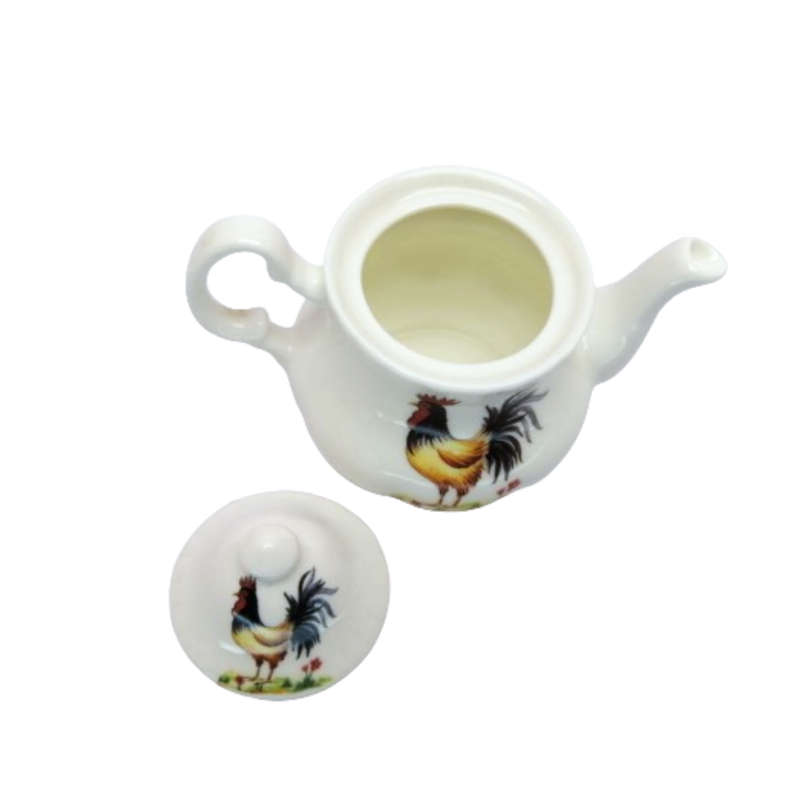 English Miniature Tea Pot with Cockerel Design