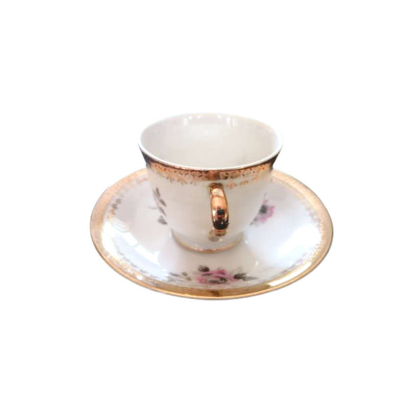 English Fine Bone China Rose Cup and Saucer Duo