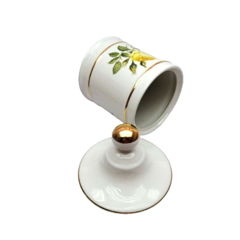 Old Foley Lidded Storage Jar Yellow Roses