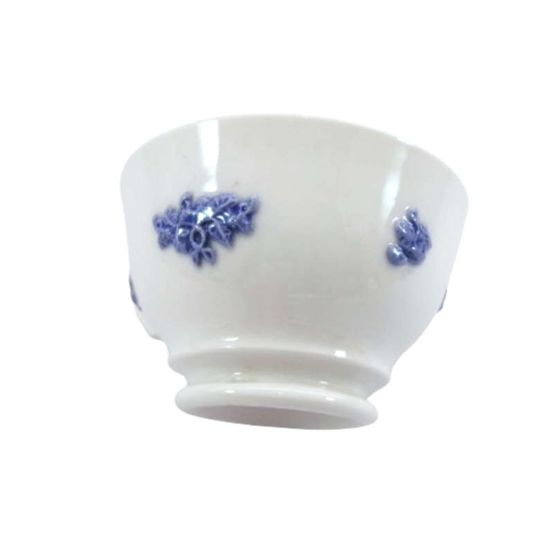 Adderley White with raised lilac flowers Trio