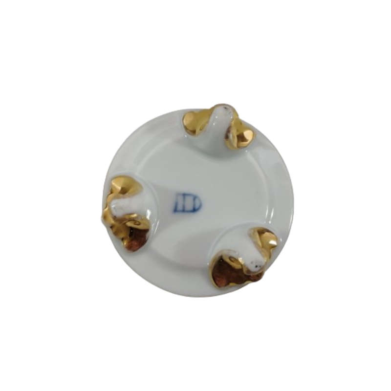 Austrian Royal Vienna Hand-Painted and Gilt footed dish