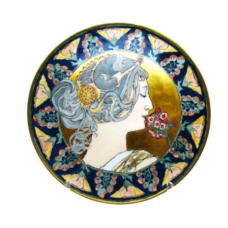 Limoges France Queen Wilhelmina by Paul Bortheal Large Plate c.1930