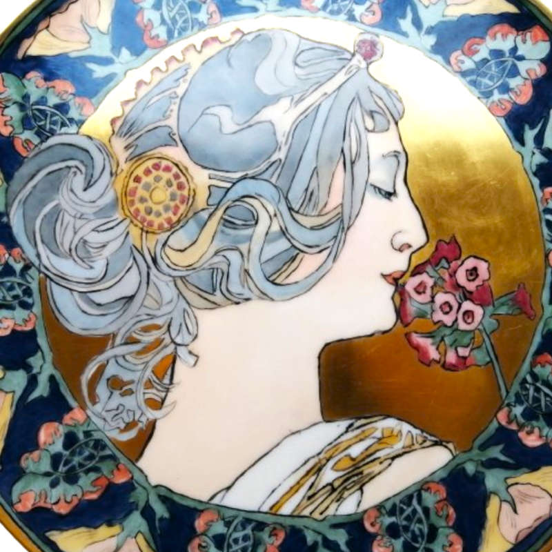Limoges France Queen Wilhelmina by Paul Bortheal Large Plate c.1930