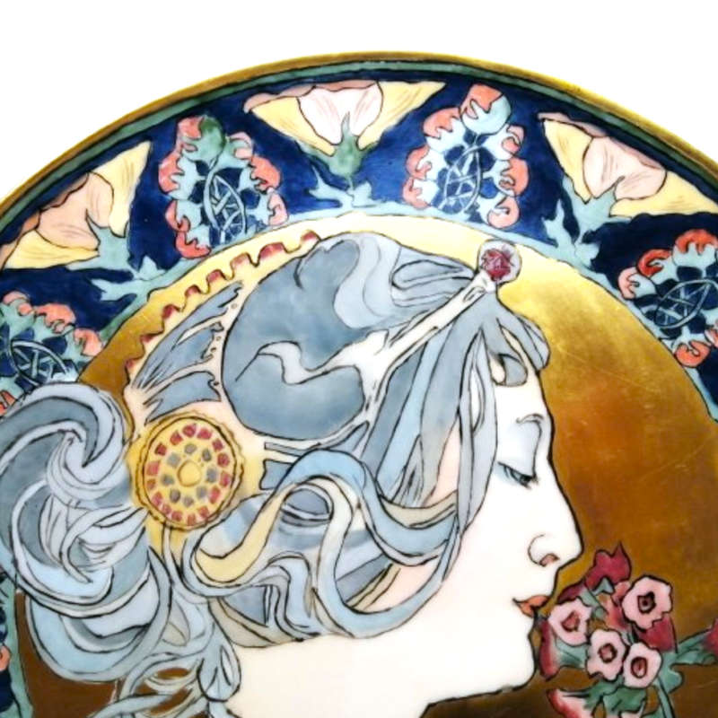 Limoges France Queen Wilhelmina by Paul Bortheal Large Plate c.1930