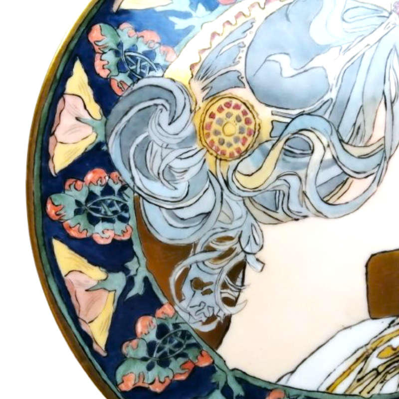 Limoges France Queen Wilhelmina by Paul Bortheal Large Plate c.1930