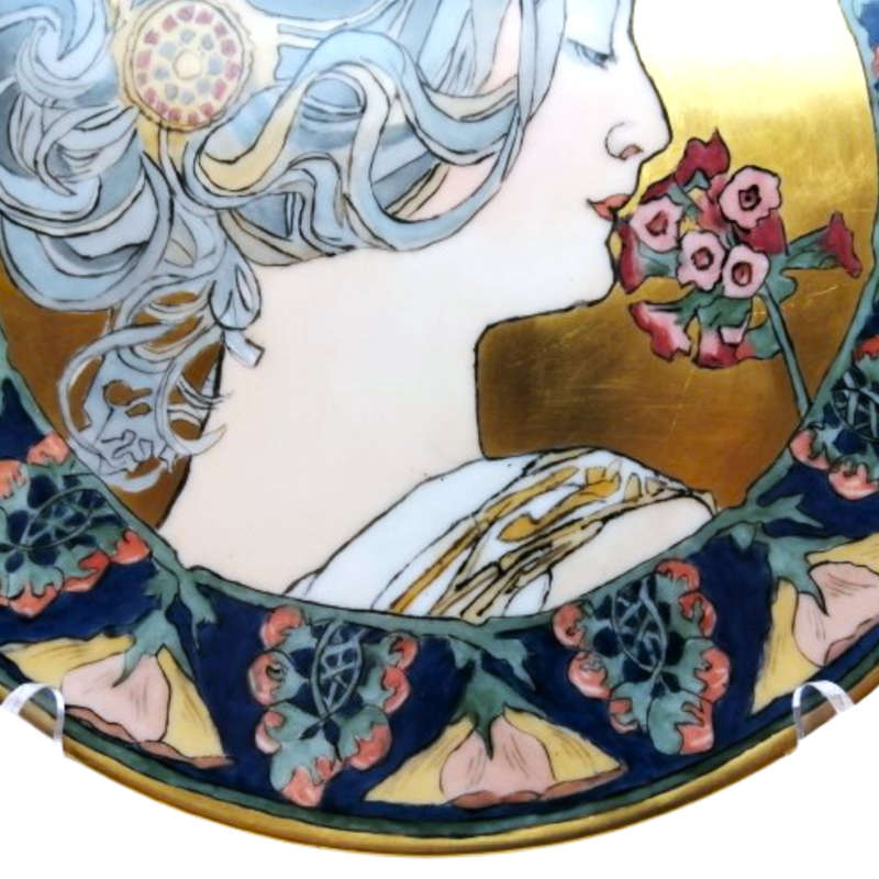 Limoges France Queen Wilhelmina by Paul Bortheal Large Plate c.1930