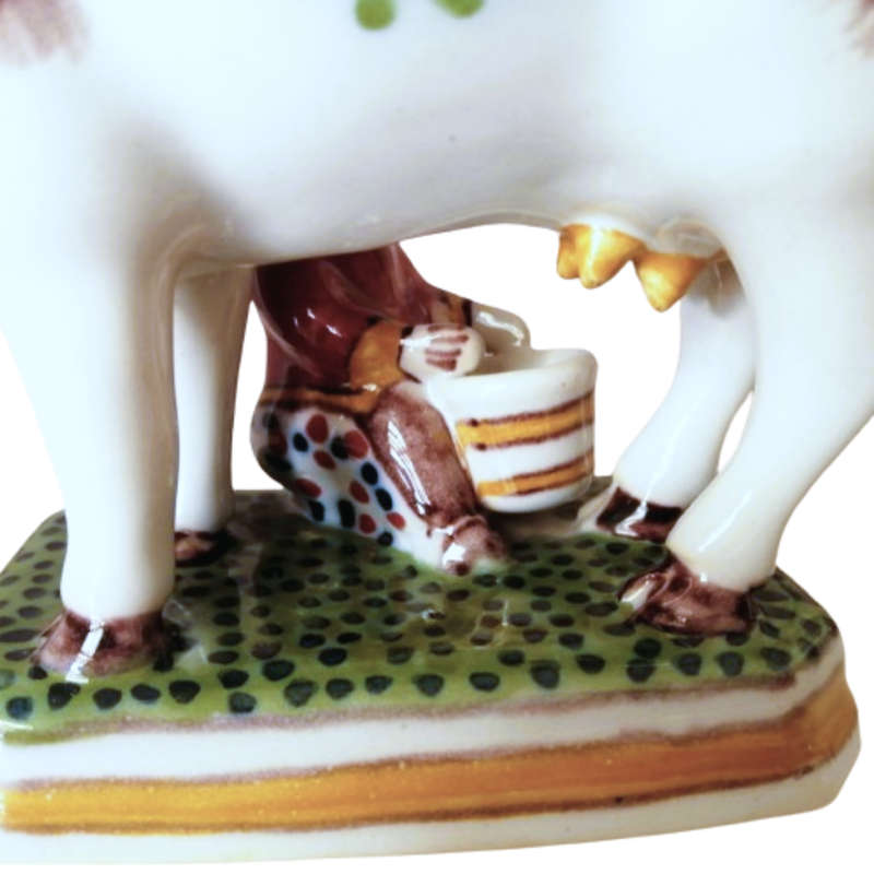 Delft Makkuer Large Hand Painted Porcelain Cow Bull c1960