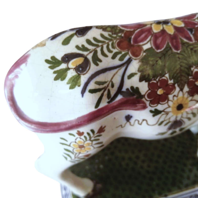 Delft Antique De Griekse A Polychrome Cow 1764