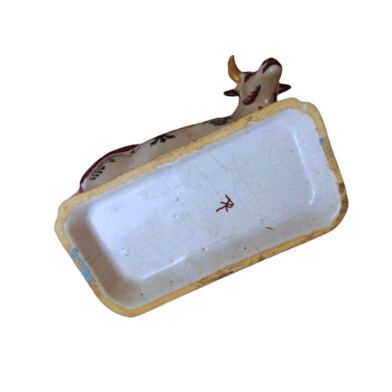 Delft Antique De Griekse A Polychrome Cow 1764