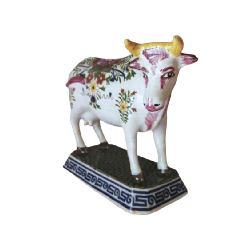 Delft Antique De Griekse A Polychrome Cow 1764