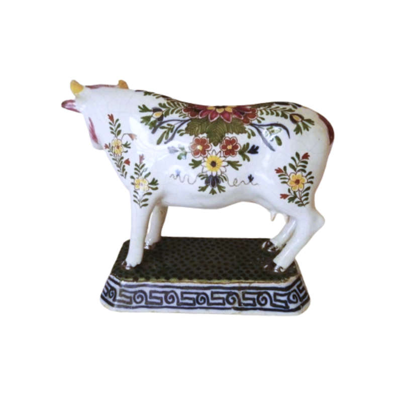 Delft Antique De Griekse A Polychrome Cow 1764