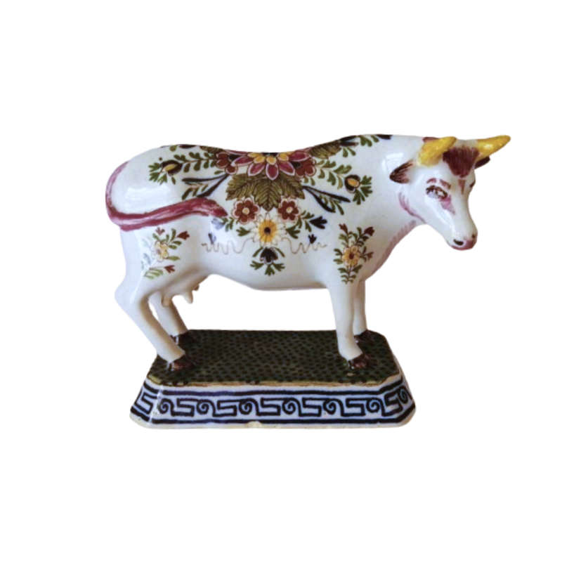 Delft Antique De Griekse A Polychrome Cow 1764