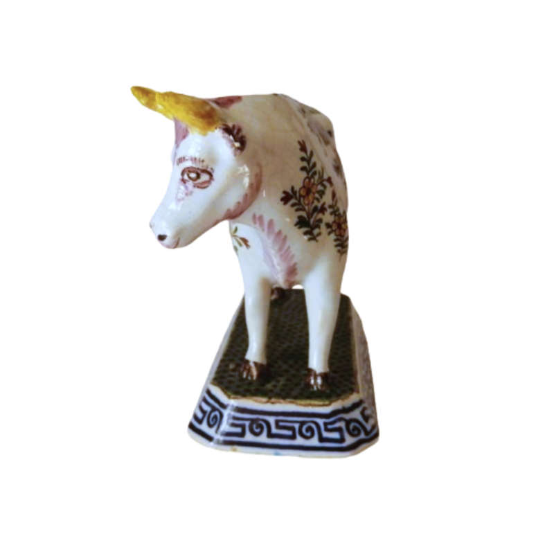 Delft Antique De Griekse A Polychrome Cow 1764
