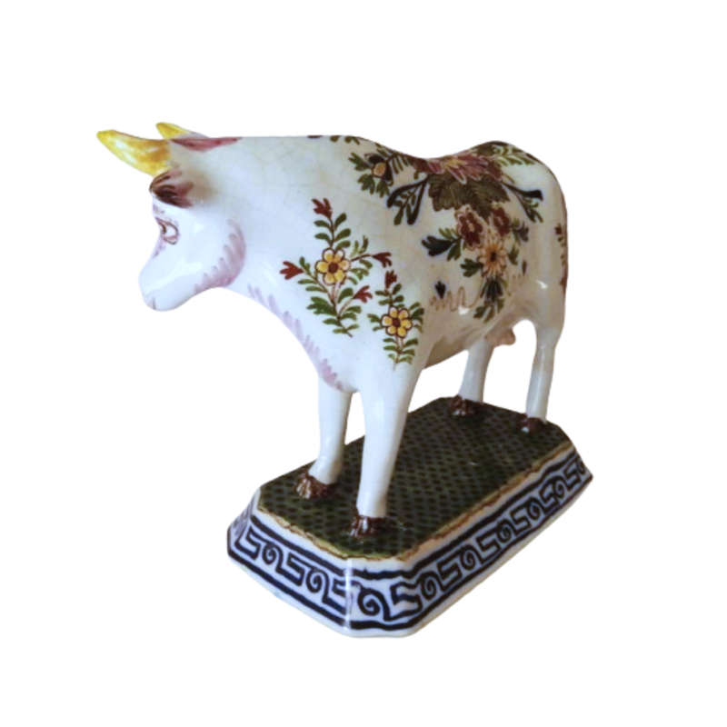Delft Antique De Griekse A Polychrome Cow 1764
