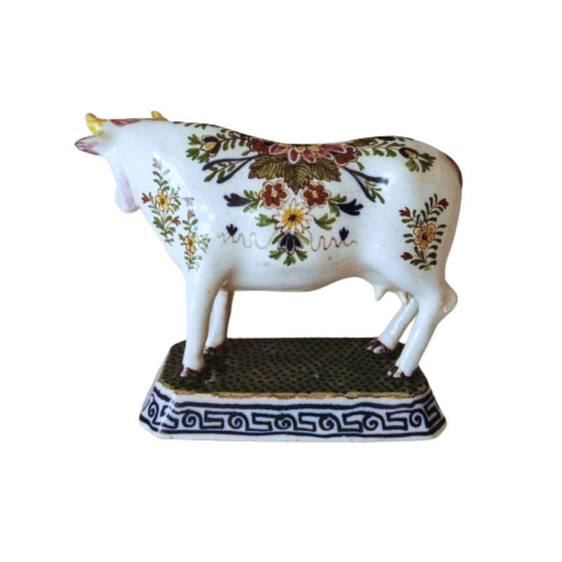 Delft Antique De Griekse A Polychrome Cow 1764