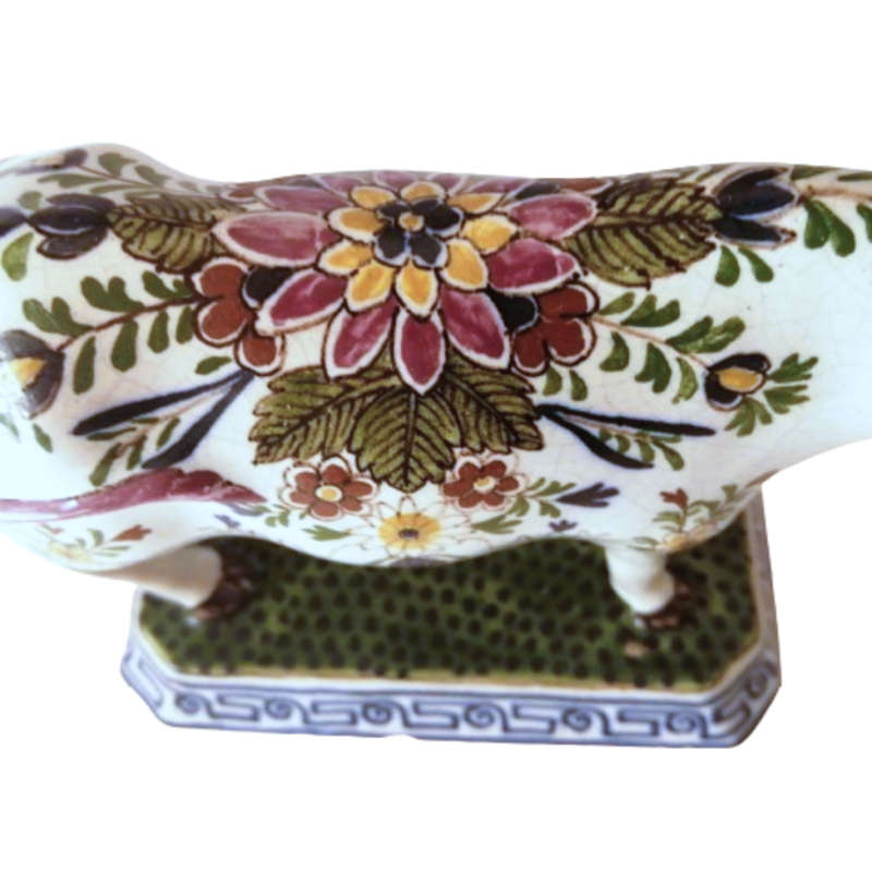 Delft Antique De Griekse A Polychrome Cow 1764