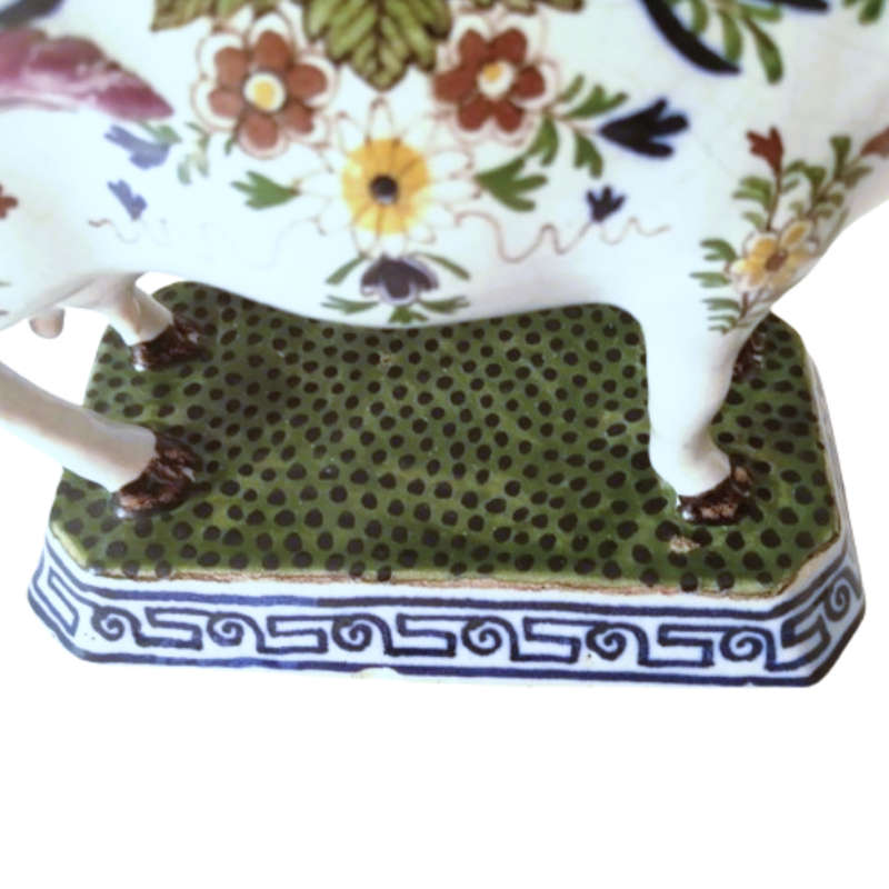 Delft Antique De Griekse A Polychrome Cow 1764