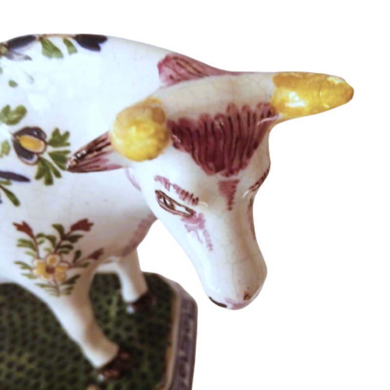 Delft Antique De Griekse A Polychrome Cow 1764