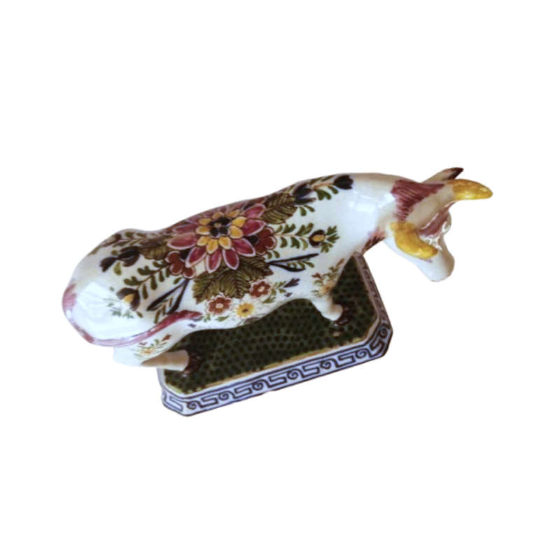 Delft Antique De Griekse A Polychrome Cow 1764