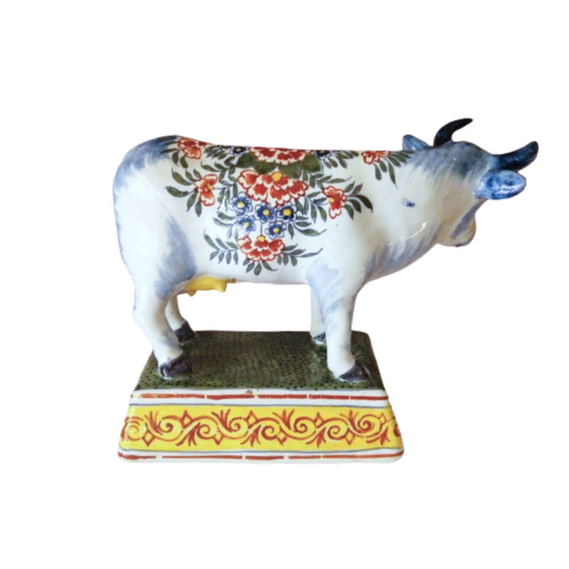Delft Antique De Griekse A Polychrome Cow 1701-1722