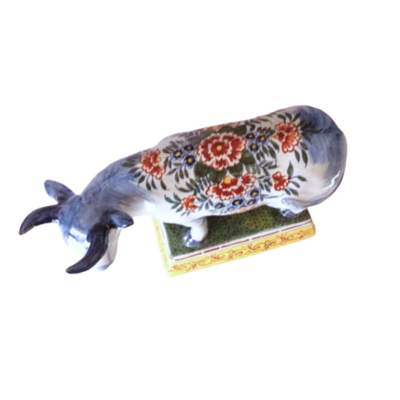 Delft Antique De Griekse A Polychrome Cow 1701-1722