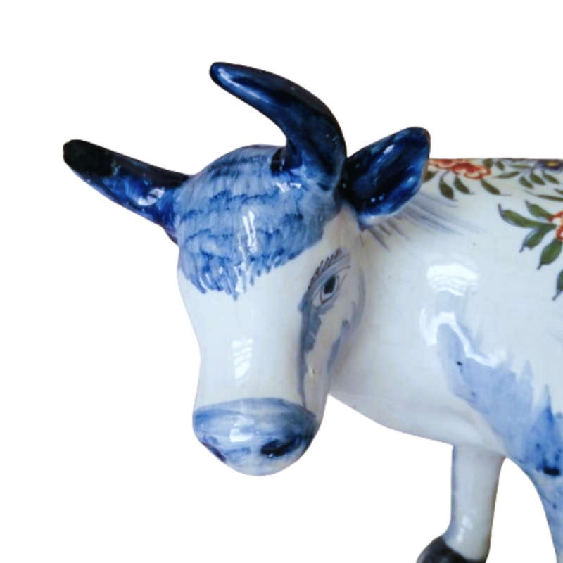 Delft Antique De Griekse A Polychrome Cow 1701-1722