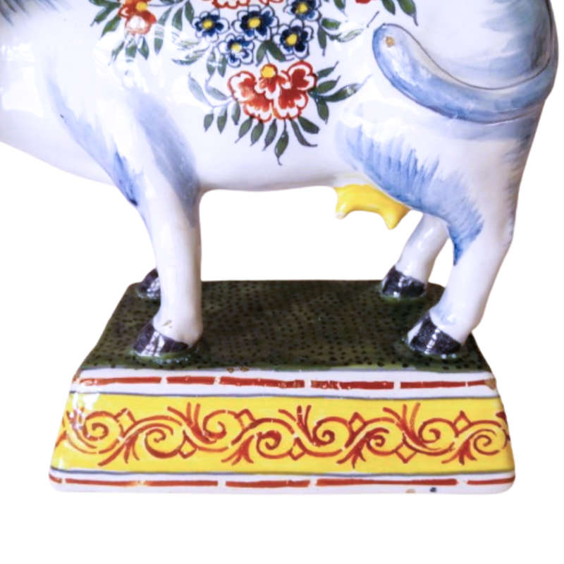 Delft Antique De Griekse A Polychrome Cow 1701-1722