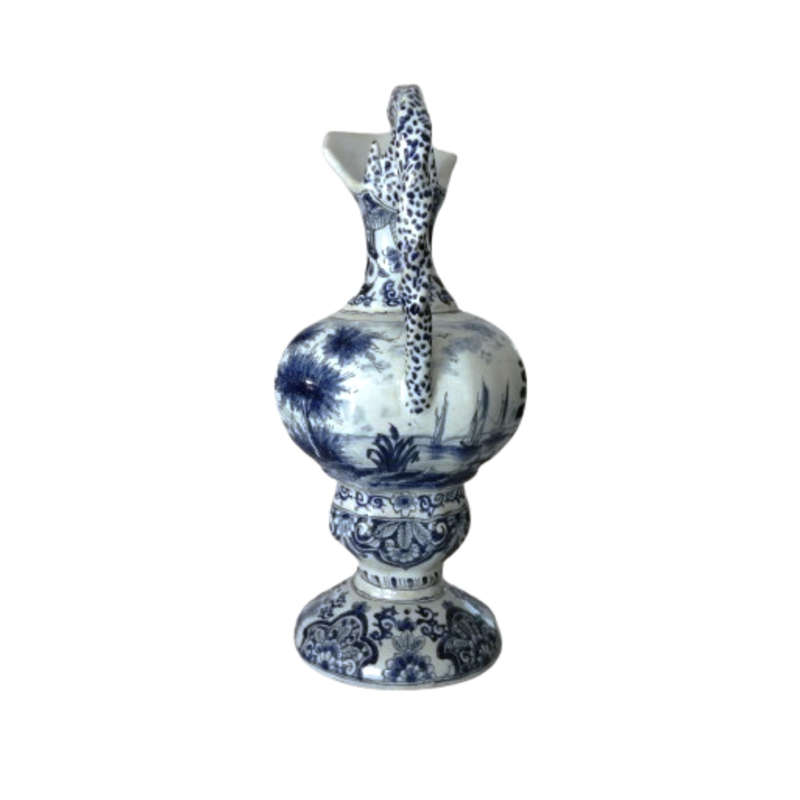 Antique 18th-Century Dutch Delft Jug by Moustiers, circa 1800