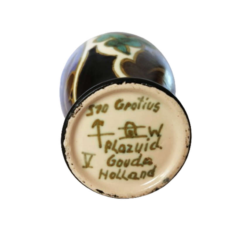 Gouda Grotius Zuid Holland Plazuid Hand Painted Vase c.1931