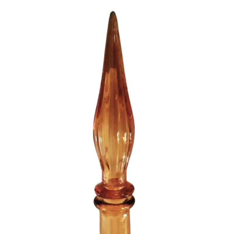 Amber Genie Bottle with stopper  Circa 1950