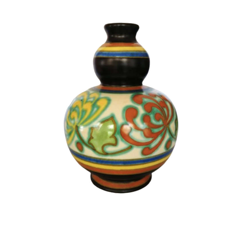Gouda Vlymen Zuid Holland Large Hand Painted Vase c.1925