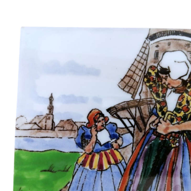 Royal Goedewaagen Alex Mosa Tile Traditional Ladies and Windmill