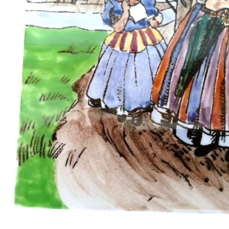 Royal Goedewaagen Alex Mosa Tile Traditional Ladies and Windmill