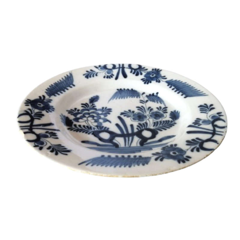 Delft Holland c18th Decorative Wall Plate Hand Painted