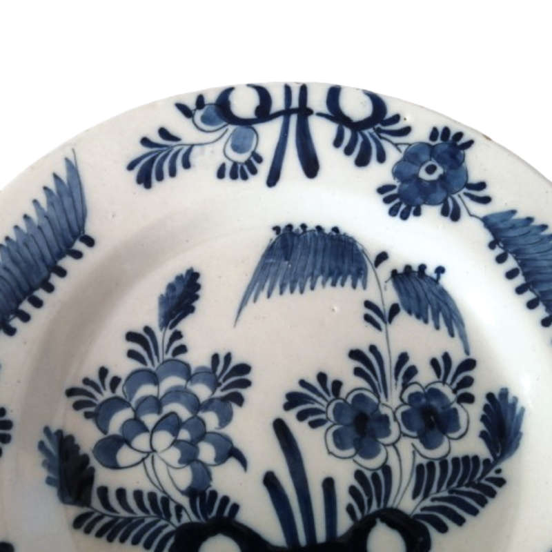Delft Holland c18th Decorative Wall Plate Hand Painted