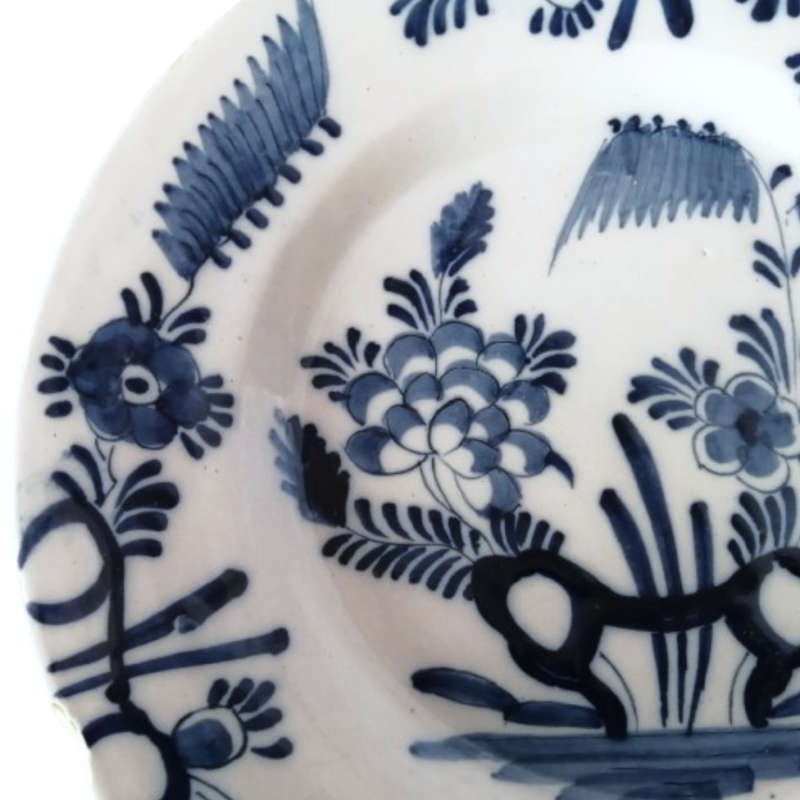 Delft Holland c18th Decorative Wall Plate Hand Painted