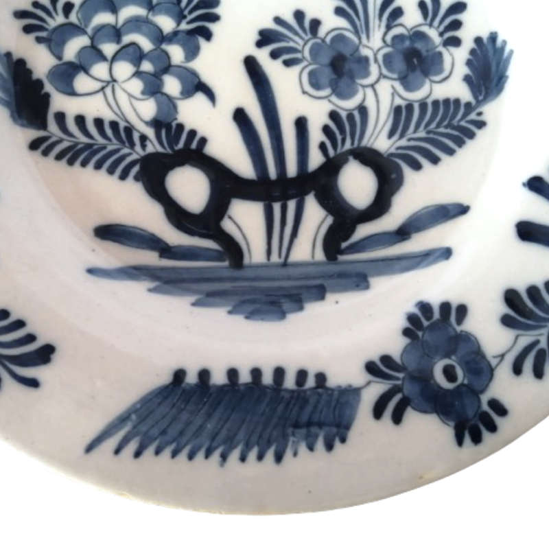 Delft Holland c18th Decorative Wall Plate Hand Painted