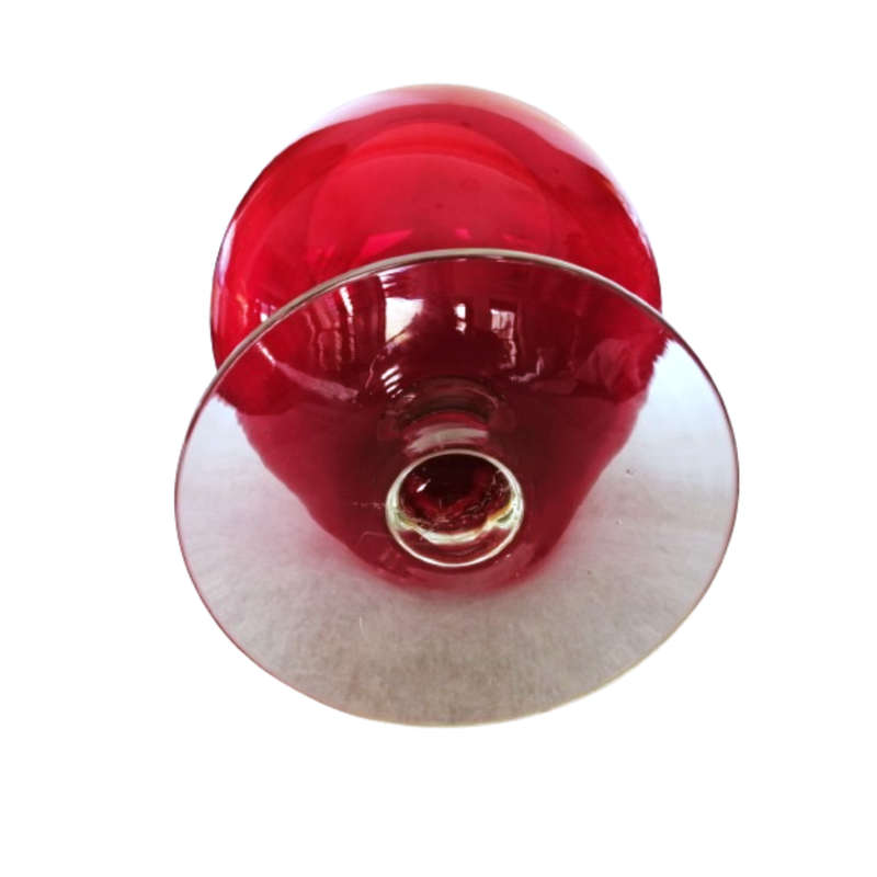 Huge Vintage 1960`s Ruby Red Empoli Italian Style Brandy Sniffer vase