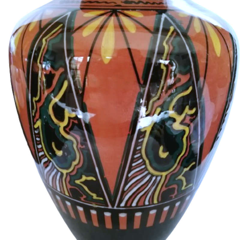 Gouda Pottery glazed large Bagdad vase designed by Eduard Antheunis