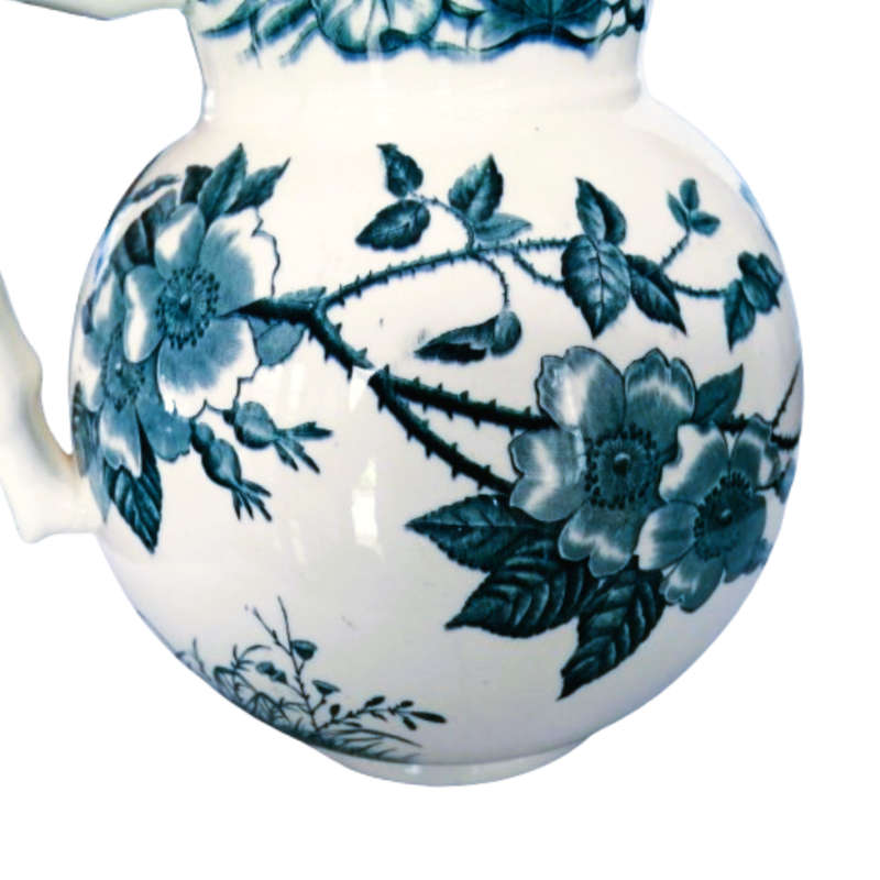 Antique Jacobi, Adler & Co Neuleiningen Earthenware Rare Large Water Jug