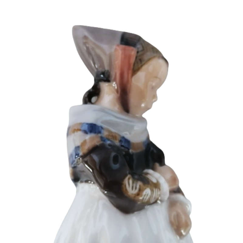 Royal Copenhagen Porcelain Figurine, Amager Girl 1251