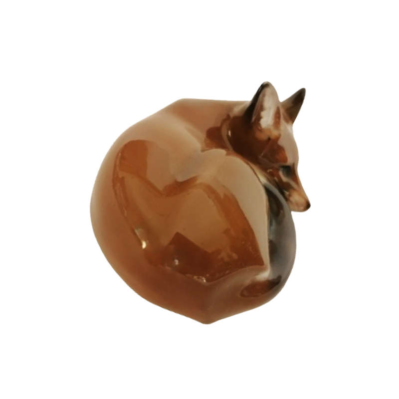 Rosenthal Curled Up Fox By A Sinko model Number 1542 Figurine