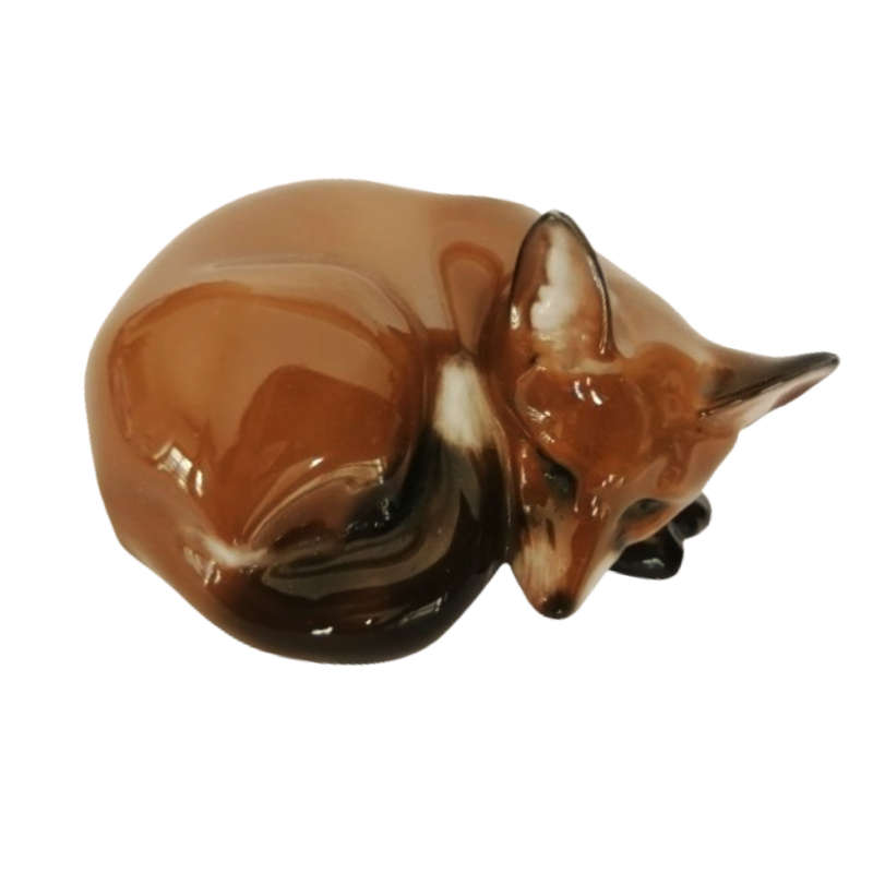 Rosenthal Curled Up Fox By A Sinko model Number 1542 Figurine