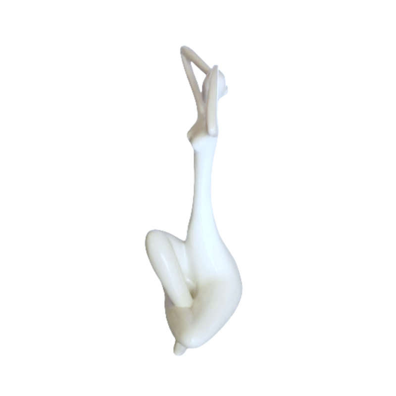 Modern Art Dancer in Action Dancer White Resin Statue