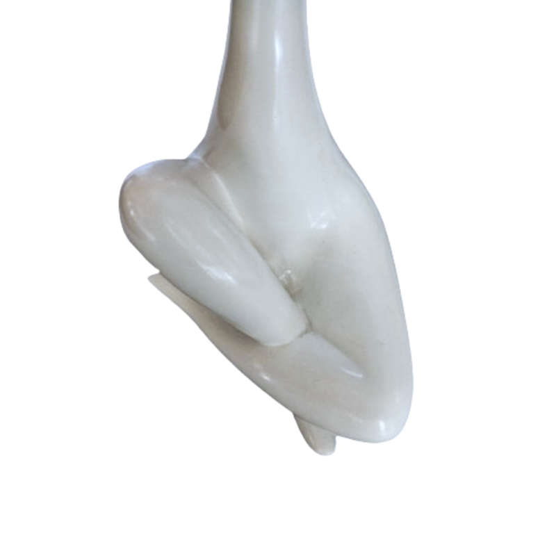 Modern Art Dancer in Action Dancer White Resin Statue