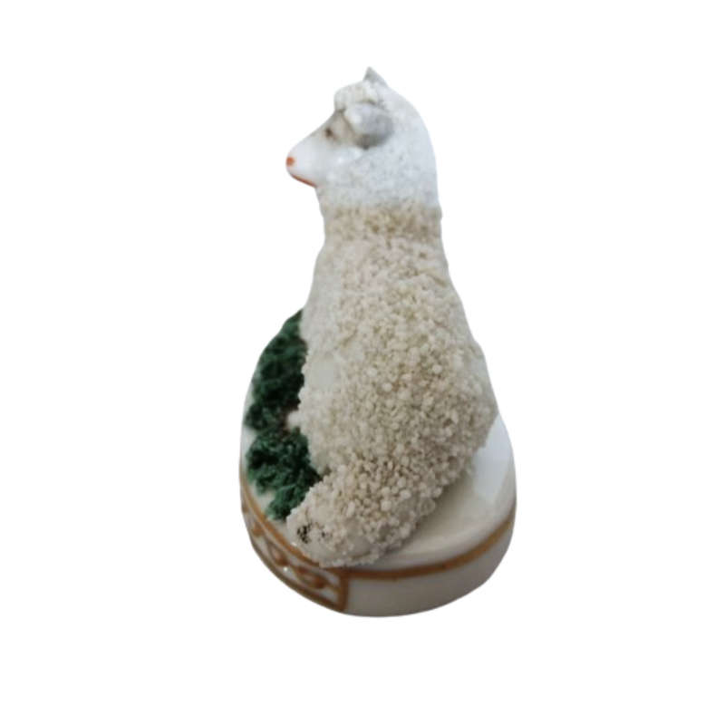 Antique German 1800`s Porcelain Lamb Sheep Figurine