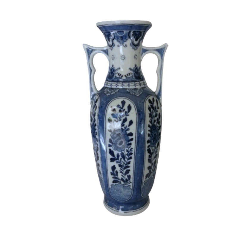 Delft Mosa Mastricht Delft Blue Twin Handled Vase Dec 562