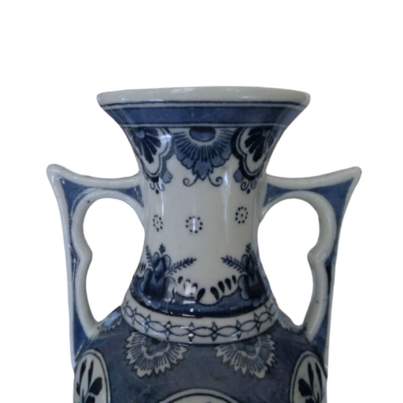 Delft Mosa Mastricht Delft Blue Twin Handled Vase Dec 562