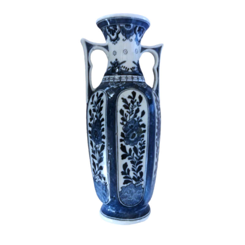 Delft Mosa Mastricht Delft Blue Twin Handled Vase Dec 562